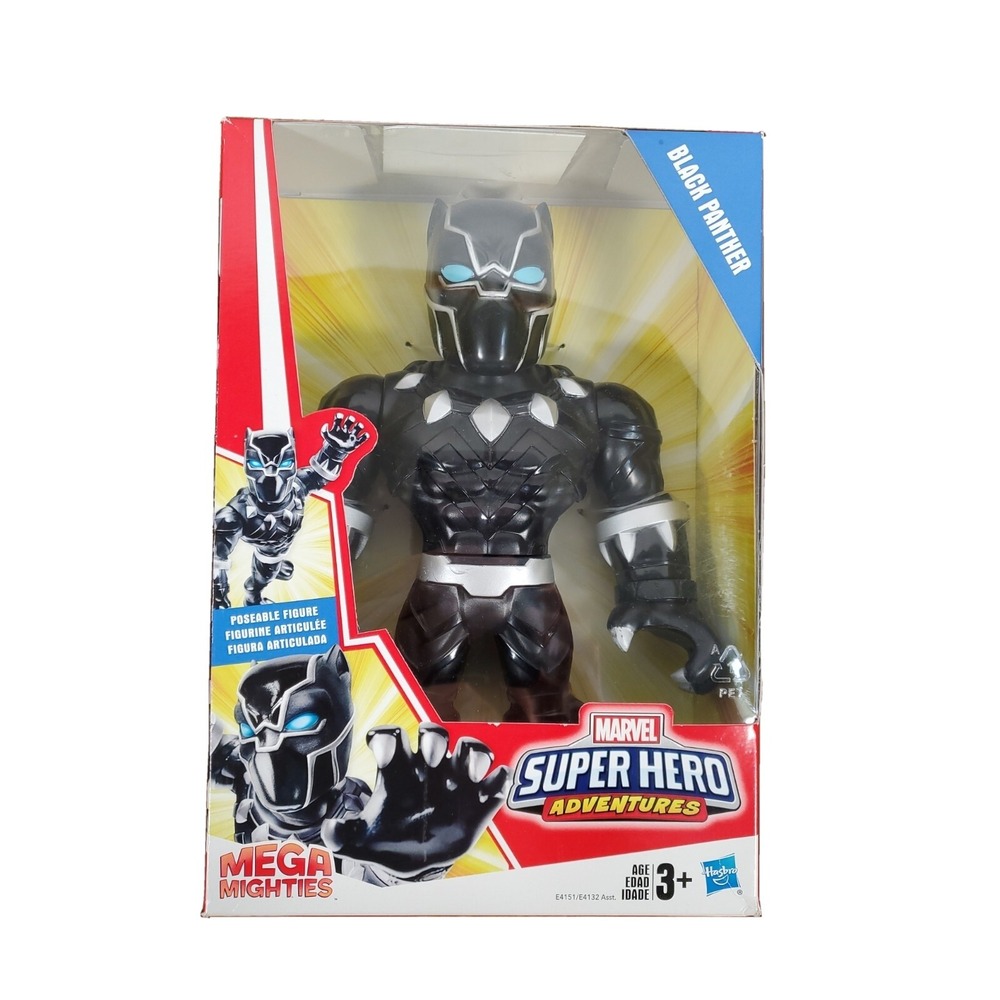 BLACK PANTHER Marvel Super Hero Adventures Mega Mighties Poseable Action Figure